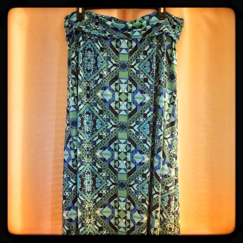 Mossimo Maxi Skirt (blue/green)